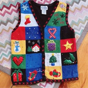 Vintage Basic Editions Christmas Vest Medium
